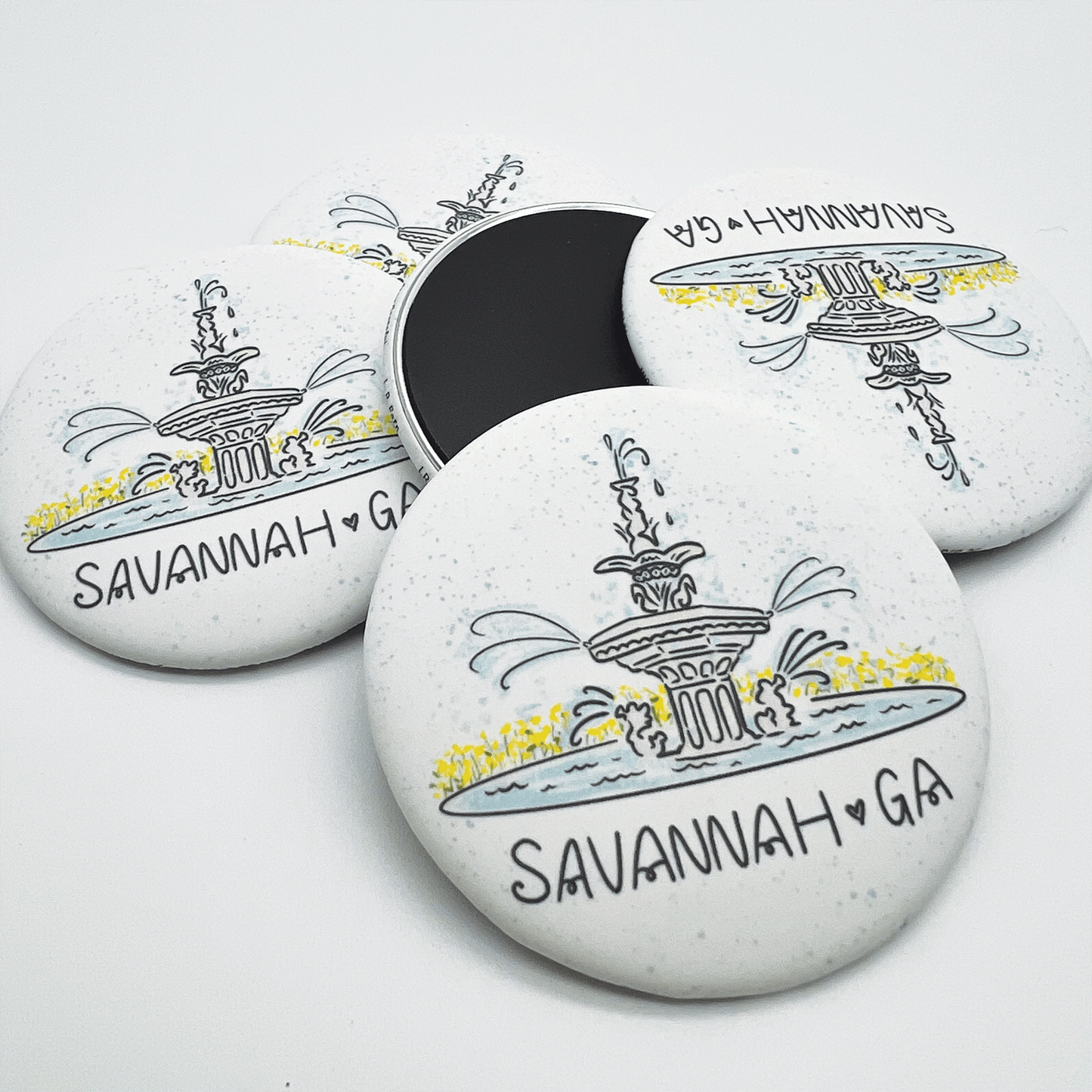 Forsyth Fountain Savannah Fridge Magnet