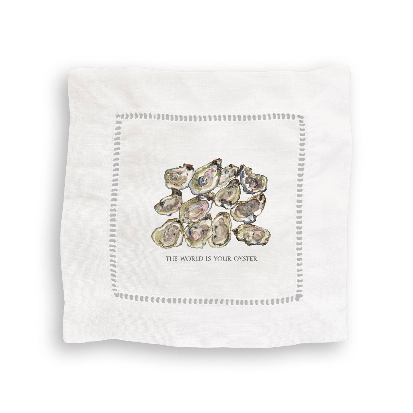 A Dozen Oysters Linen Cocktail Napkins **NO QUOTE**