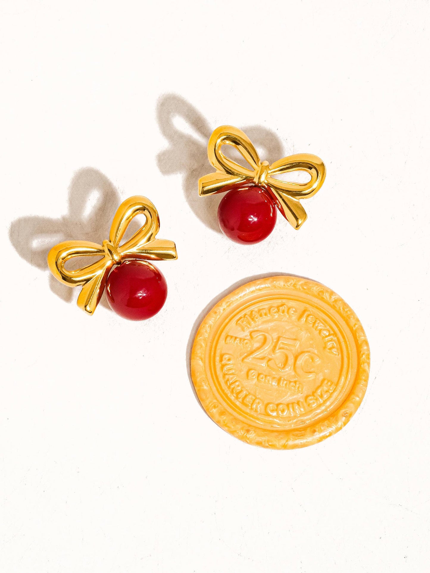 Fleury 18K Non-Tarnish Dainty Bow Earring