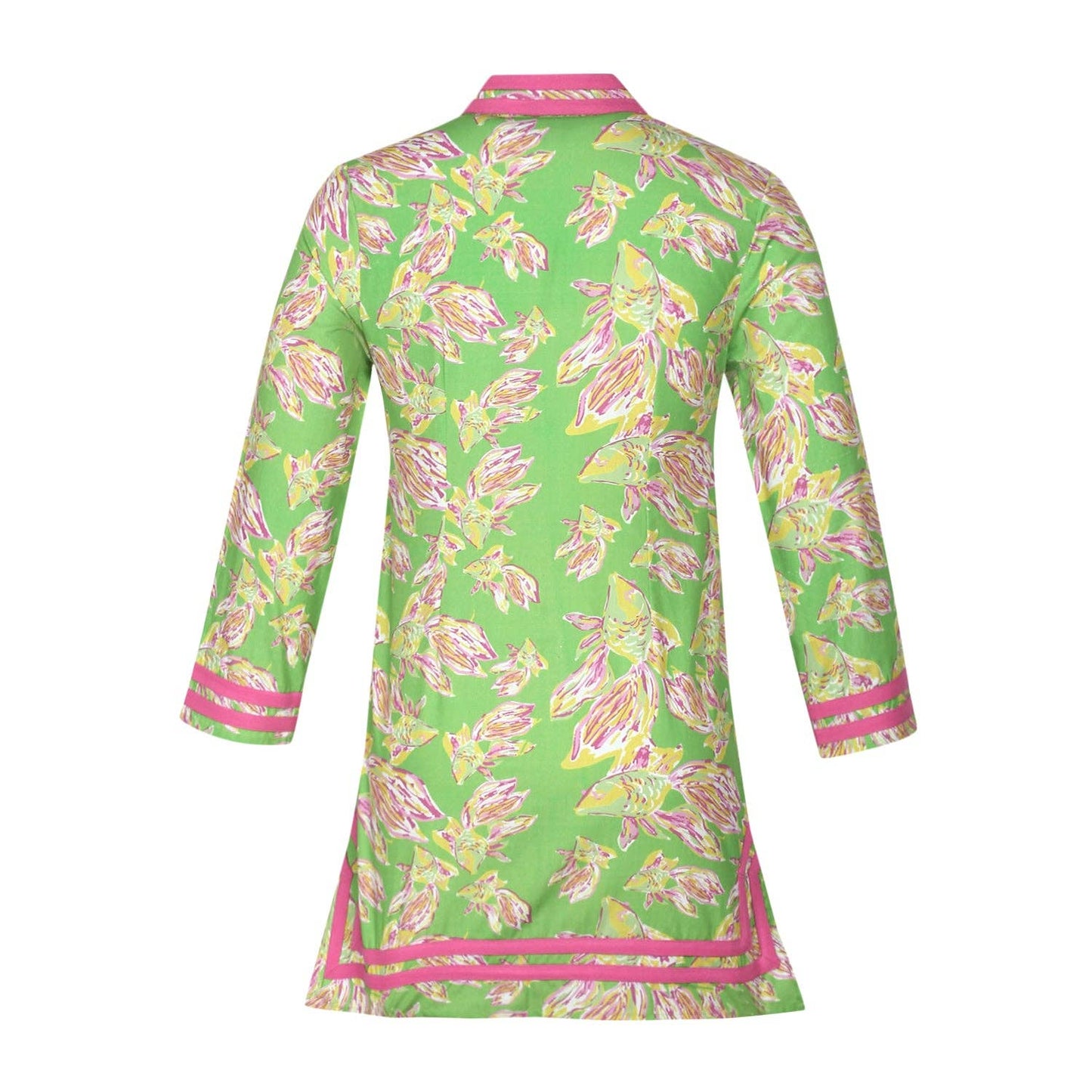 Playing Koi Long Sleeve Cabana Dress