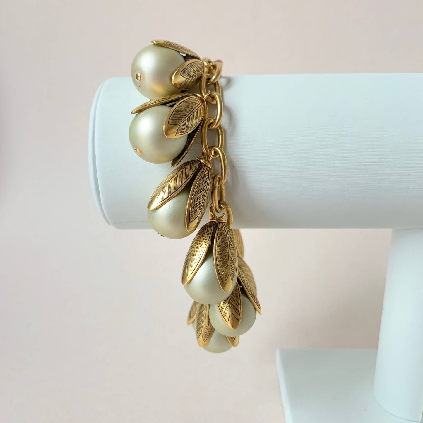 The Classic Bead Cap Bracelet - Matte Pearl Color Options