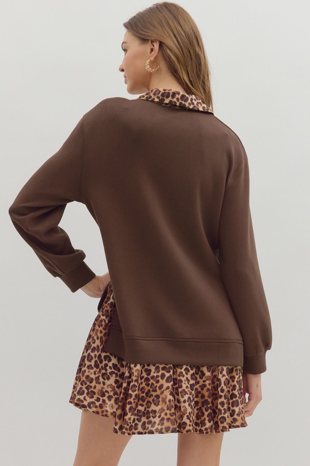 Leopard Twofer Mini Dress
