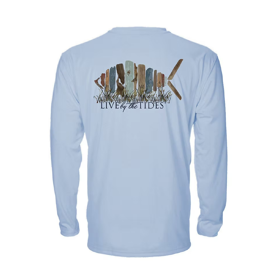 Live By The Tides Ice Blue Crab Performance Shirt