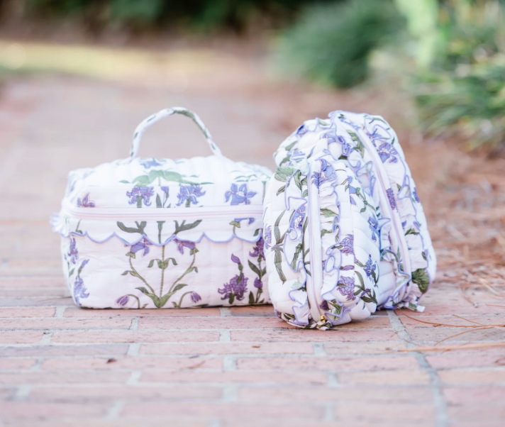Iris Lavende Luxe | Quilted Cosmetic Set