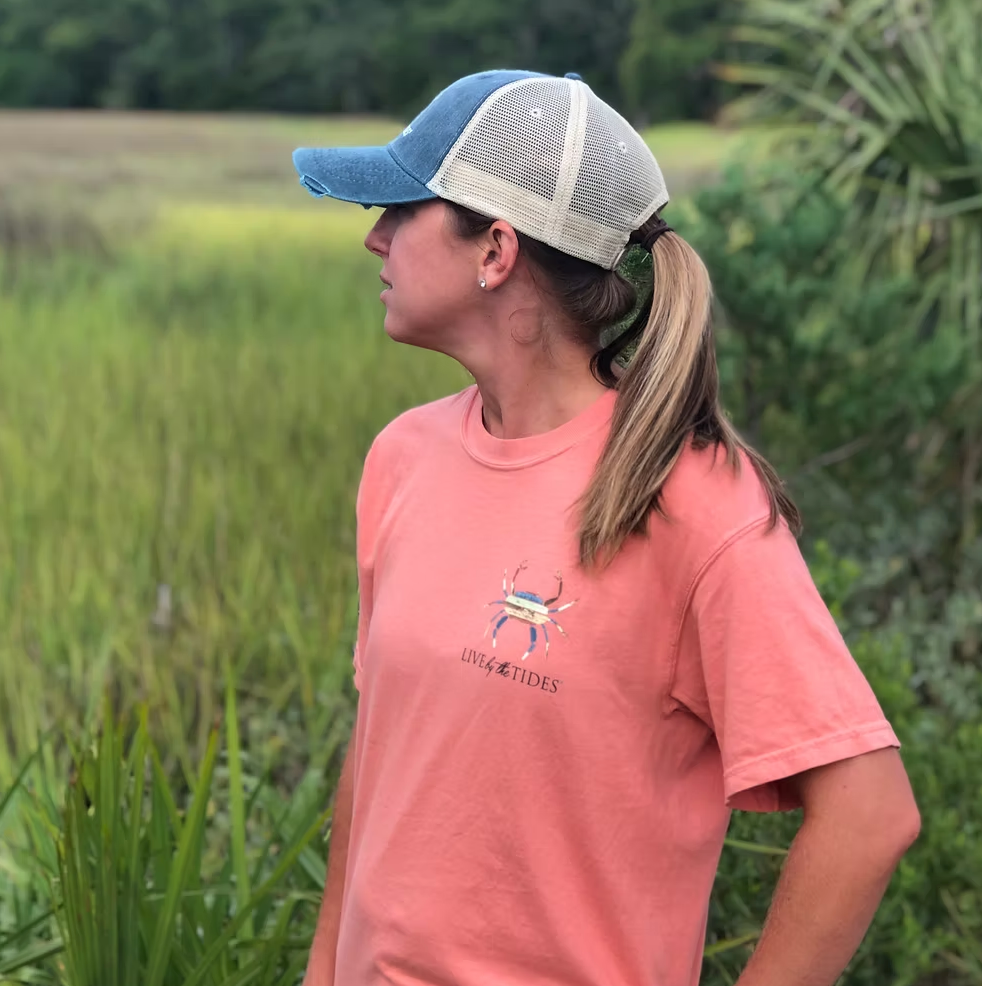 Live By The Tides Crab Shirt Unisex
