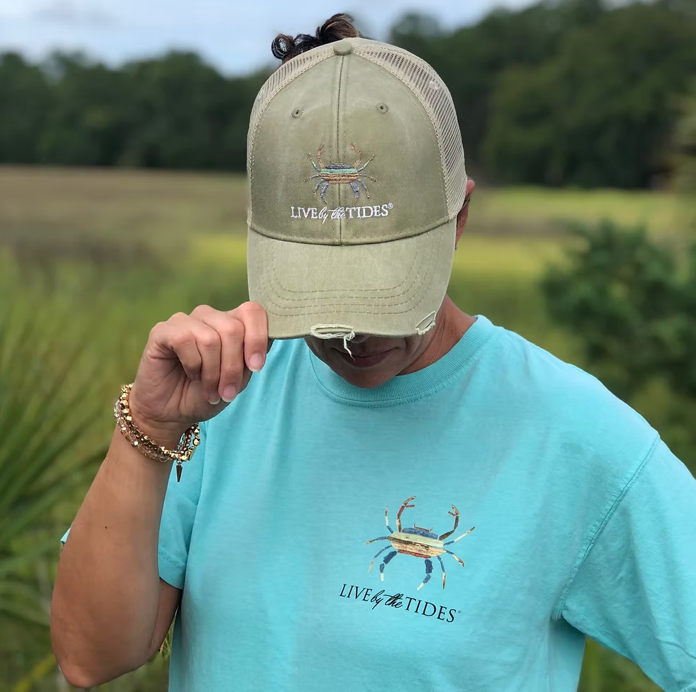 Live By The Tides Crab Shirt Unisex