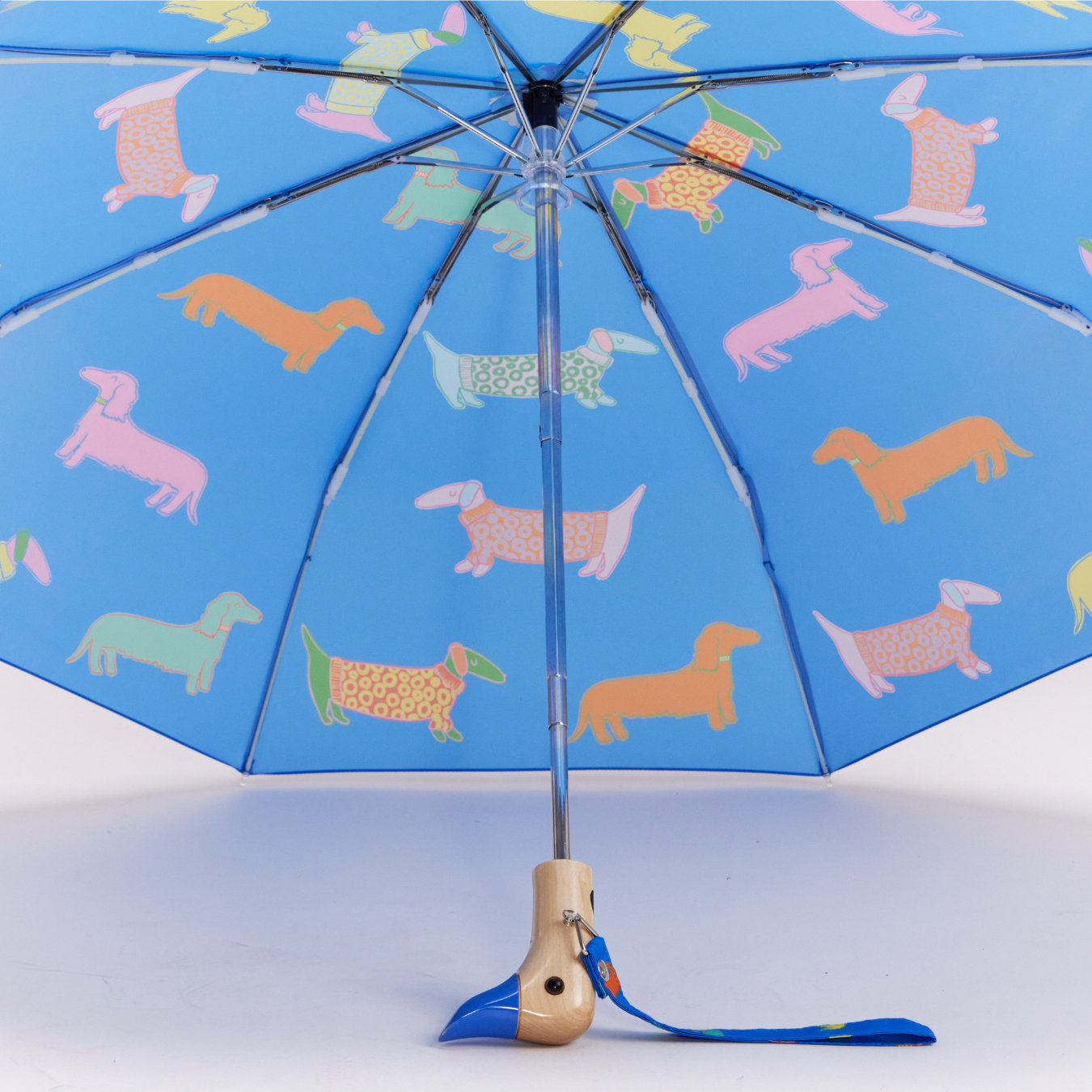 Dogs in Blue Dachshund Eco-friendly Duckhead Umbrella
