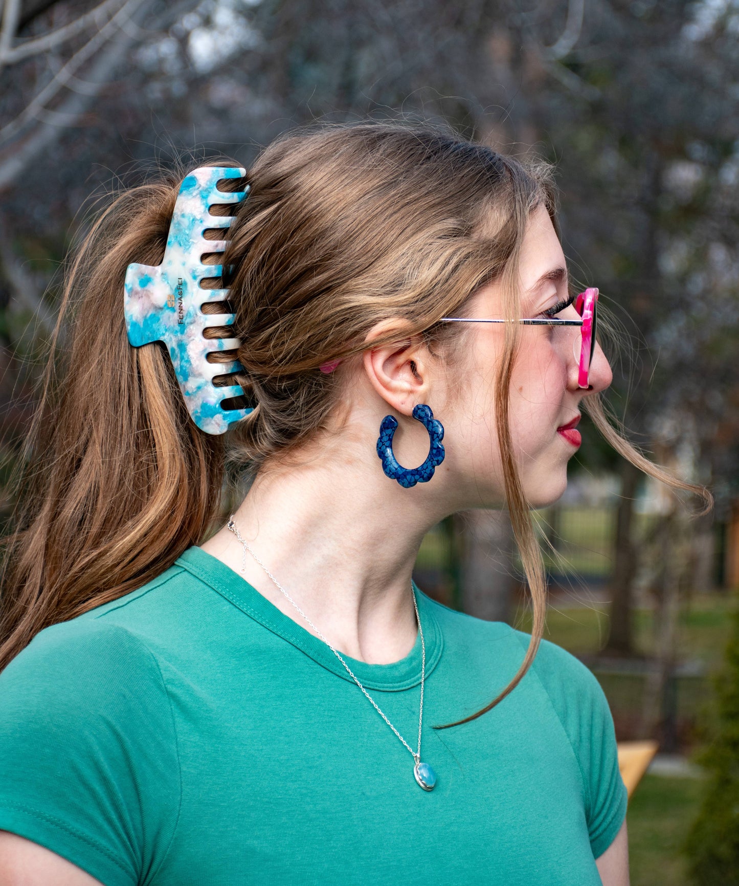 Fenna and Fei XL Claw Clip in Mocha Swirl