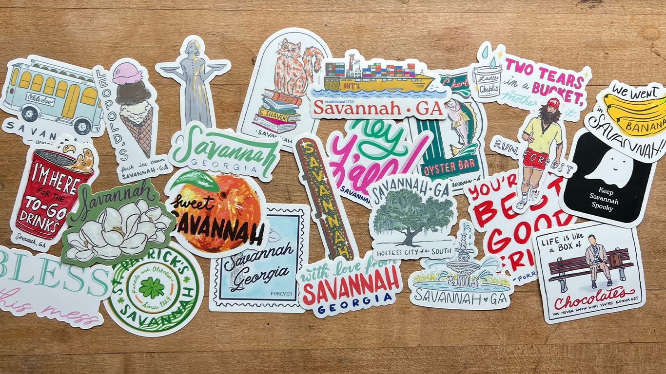 Container Ship Savannah Sticker