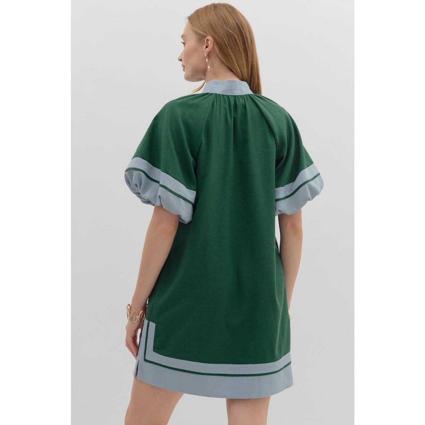Colorblock Pullover Mini Dress