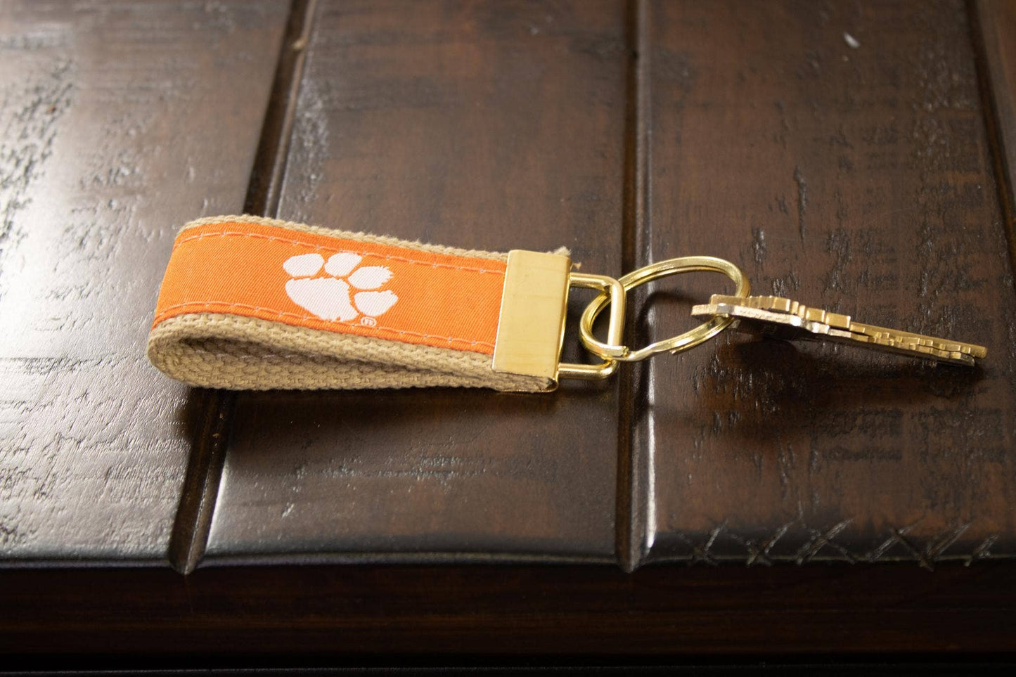 Clemson Tigers Collegiate Woven Ribbon Key Chain