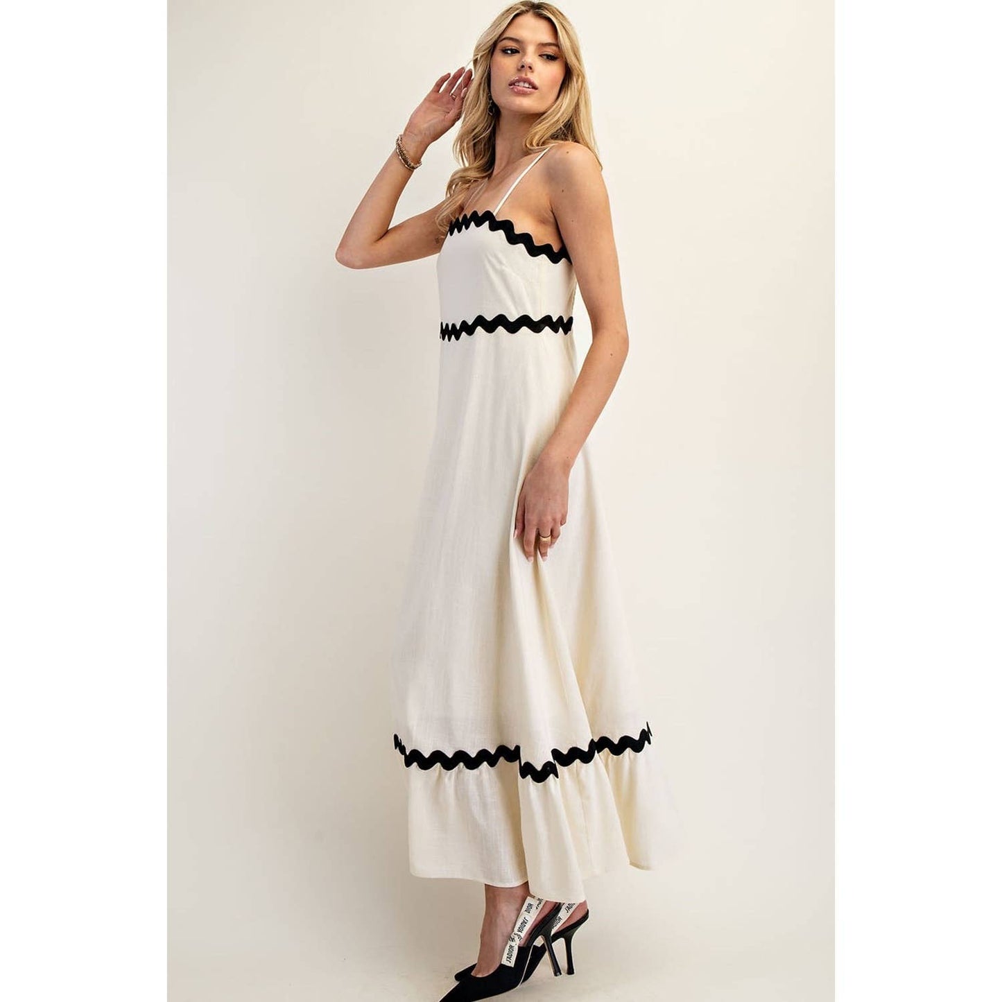 Ric Rac Trim Maxi Dress