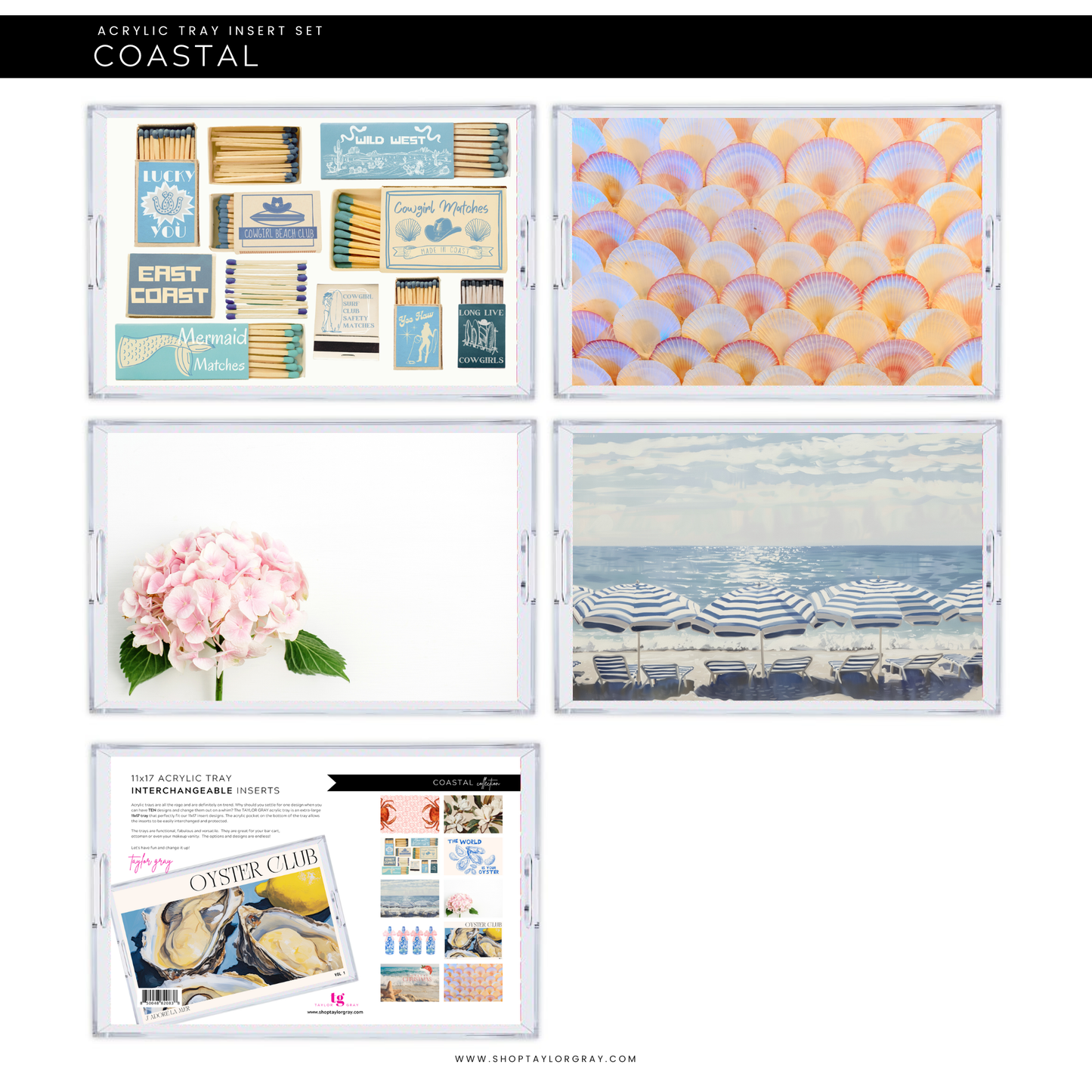 Taylor Gray COASTAL insert set of 10