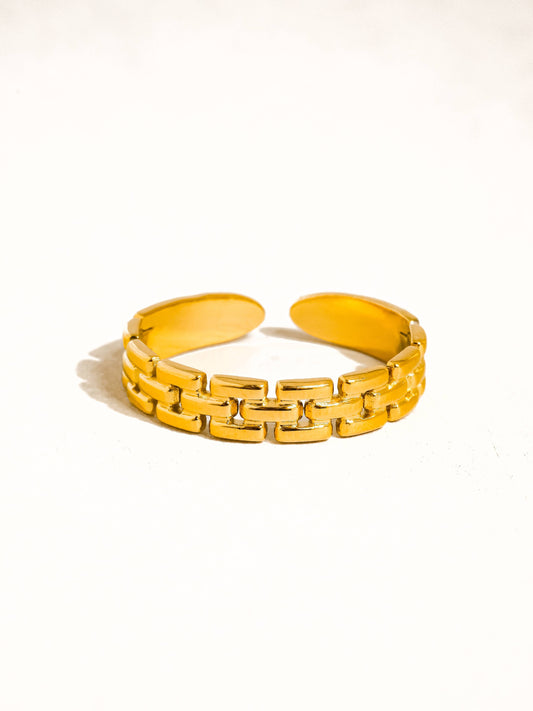 Joëlle 18K Gold Non-Tarnish Thin Chain Ring