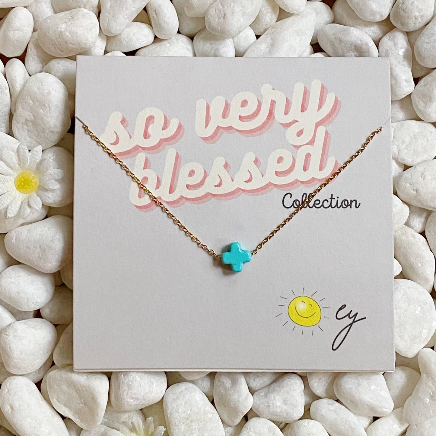 So Very Blessed Cross Necklace – Waterproof Gold Chain