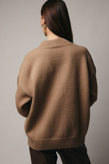 MOCK NECK LONG SLEEVE MARTINI GRAPHIC SWEATER