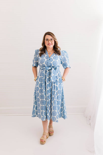 Blue Medallion Grace Dress 