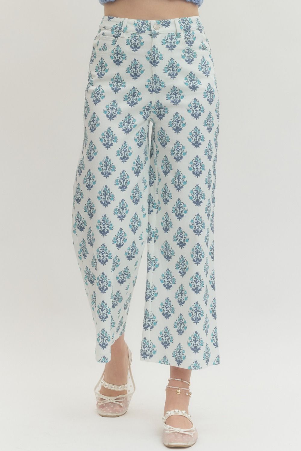 Block Print Floral Pants