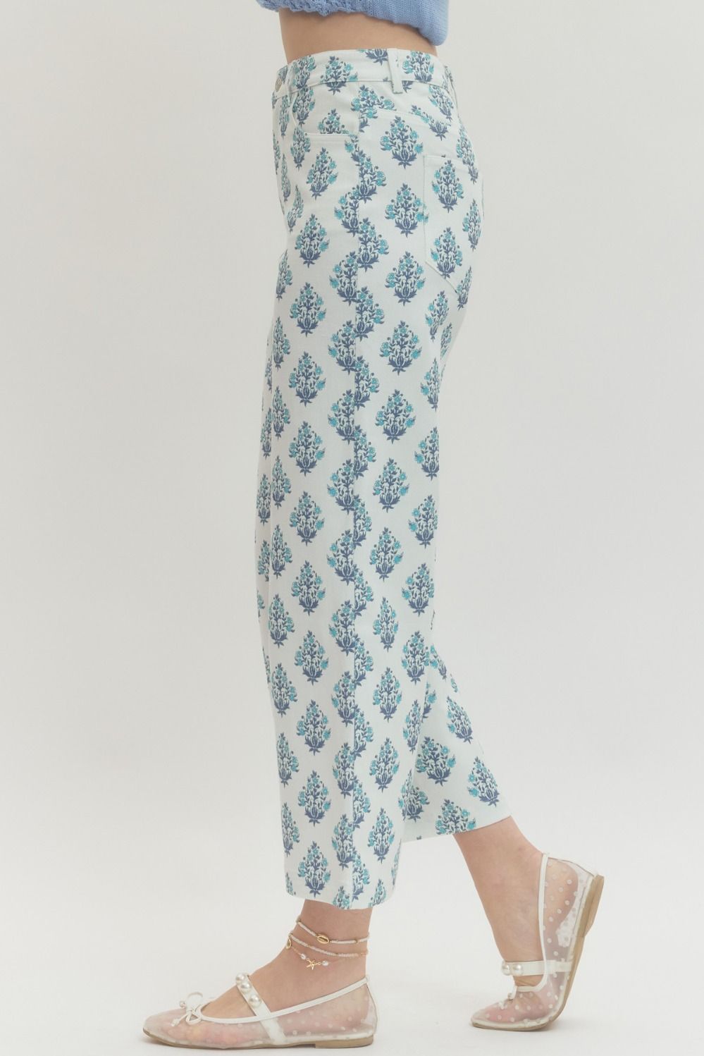 Block Print Floral Pants