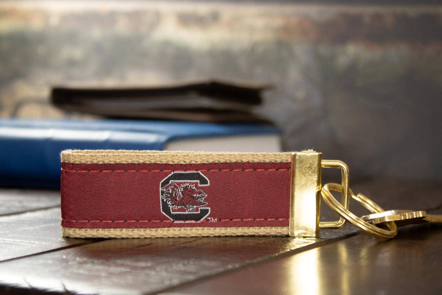 USC Gamecocks Collegiate Woven Ribbon Key Chain