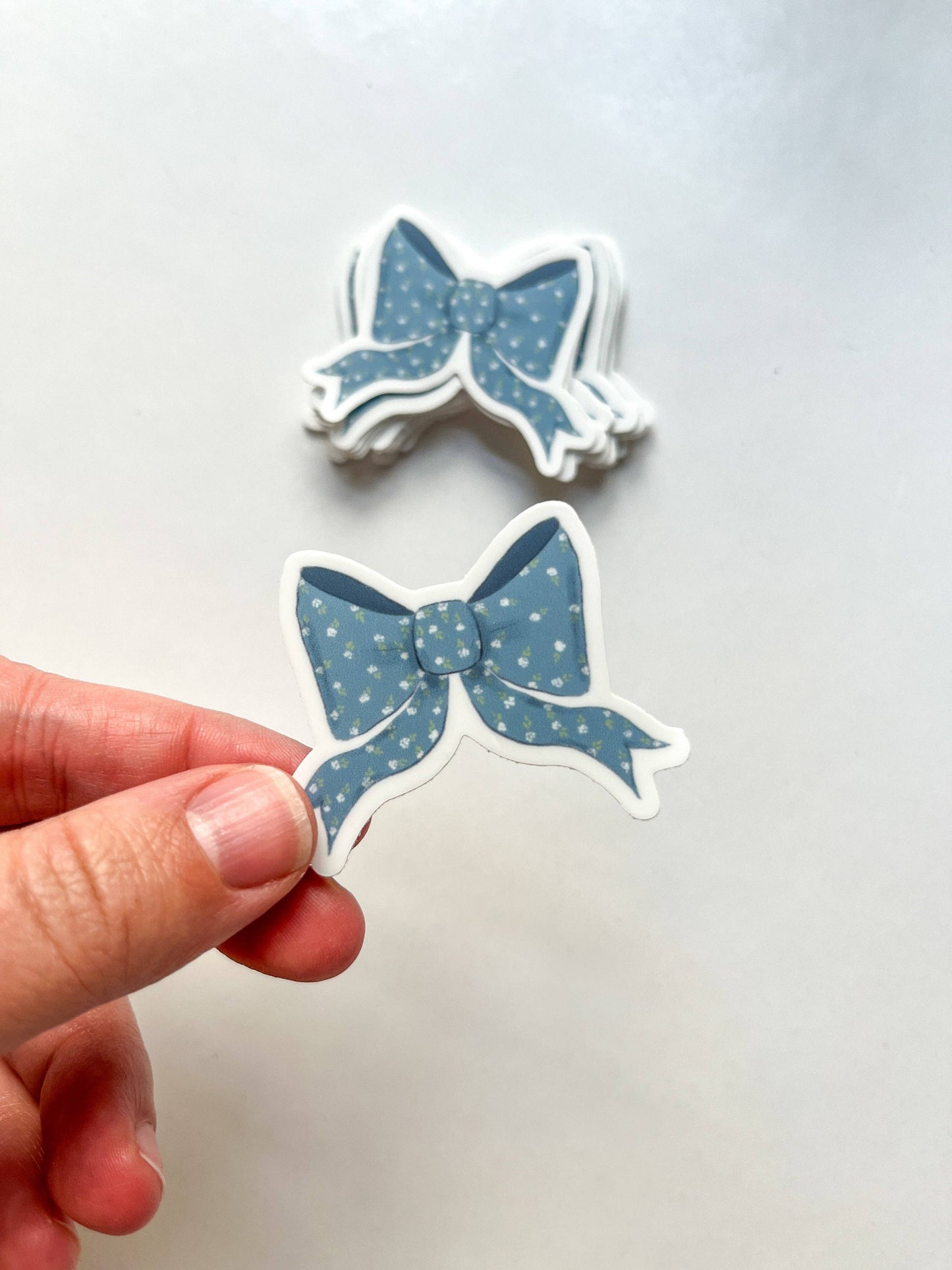 Blue Bow Sticker