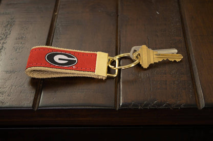 Georgia Bulldogs Collegiate Woven Ribbon Key Chain