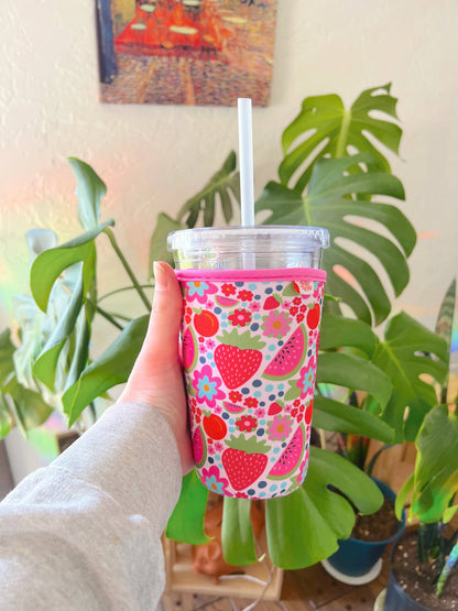 Coffee Cup Cover -  Farmers Market - Iced Drink Sleeve