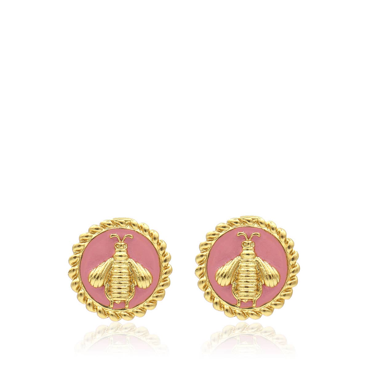 ColorPop Bee Stud Earrings - 24K Gold Plated
