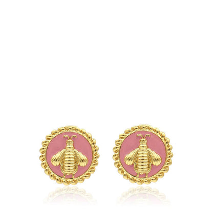 ColorPop Bee Stud Earrings - 24K Gold Plated