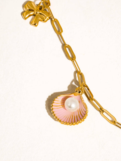 Tyla 18K Gold Non-Tarnish Bow Charm Necklace
