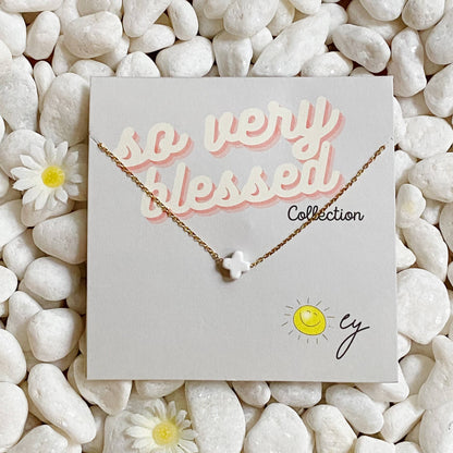 So Very Blessed Cross Necklace – Waterproof Gold Chain