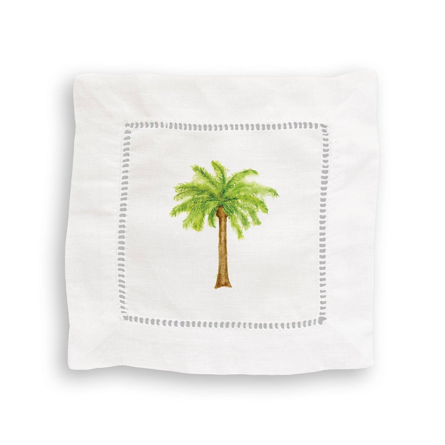 Palm Tree Linen Cocktail Napkins