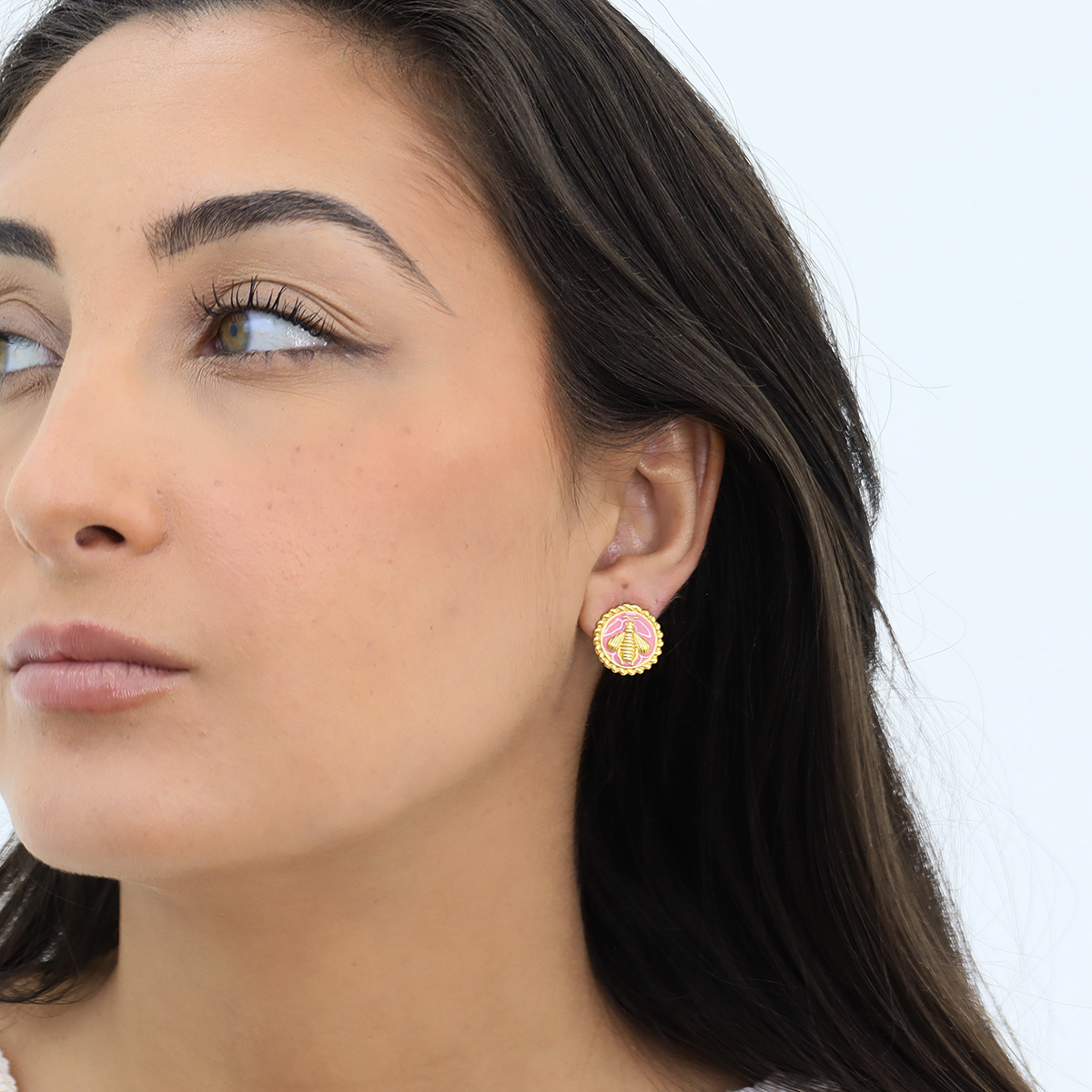 ColorPop Bee Stud Earrings - 24K Gold Plated
