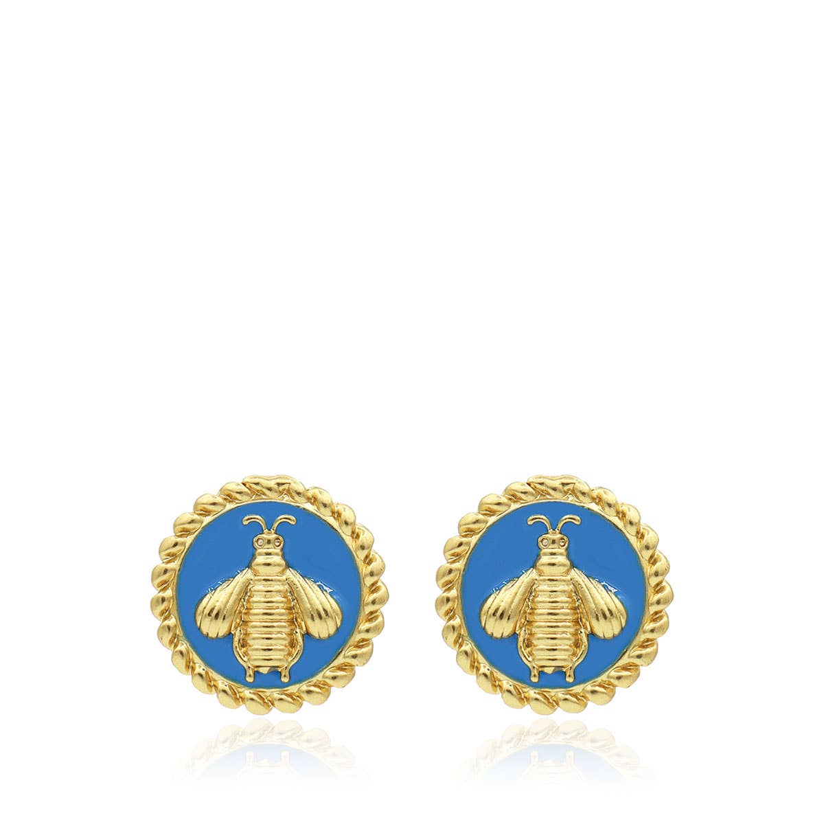 ColorPop Bee Stud Earrings - 24K Gold Plated