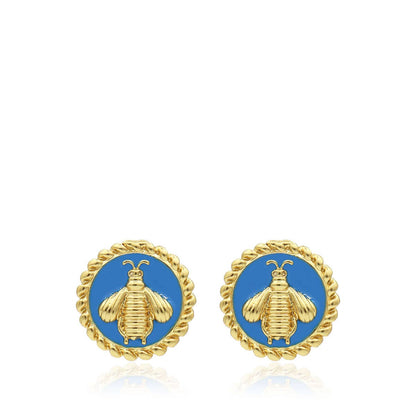 ColorPop Bee Stud Earrings - 24K Gold Plated
