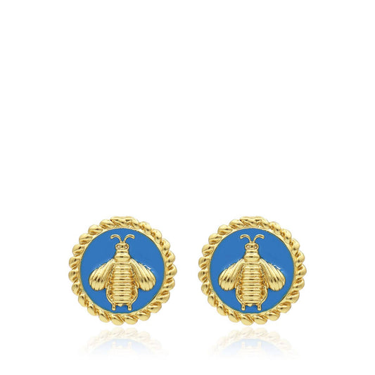 ColorPop Bee Stud Earrings - 24K Gold Plated