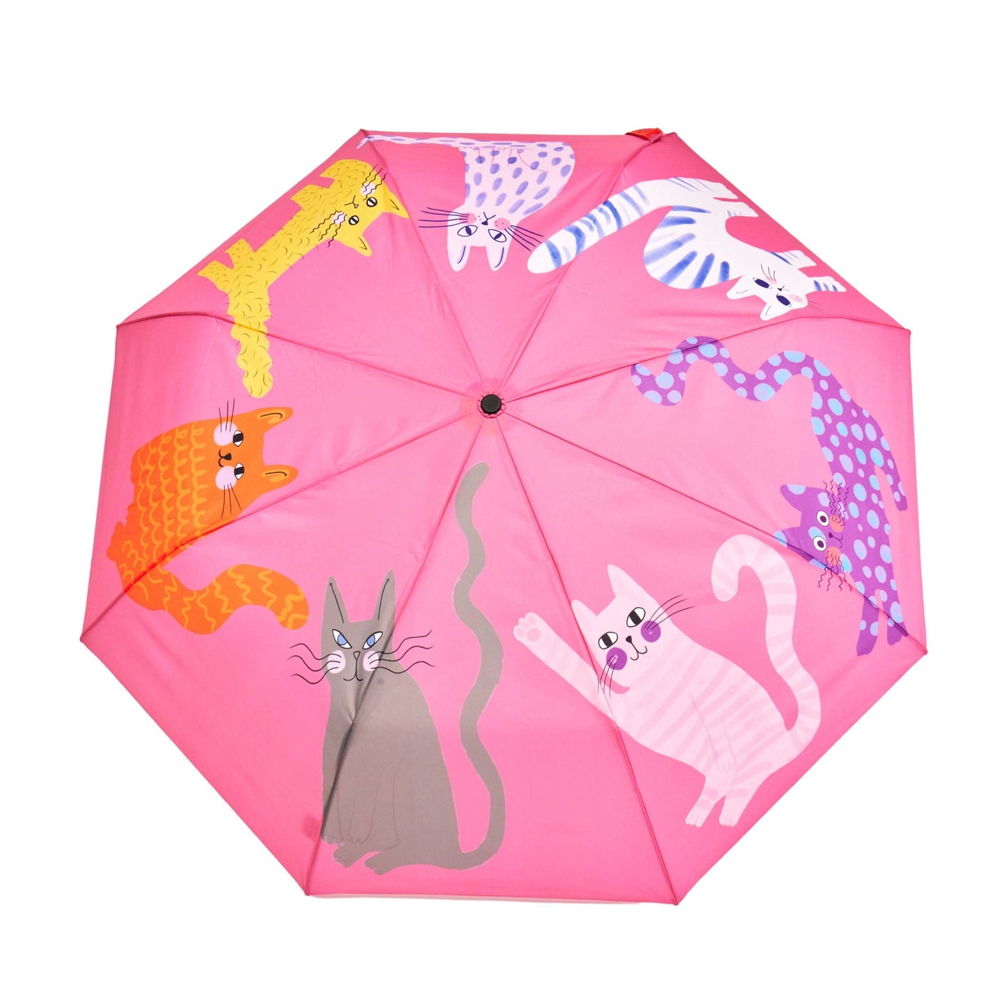 Lime Arty Cats Eco-Friendly Duck Umbrella