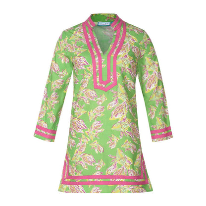 Playing Koi Long Sleeve Cabana Dress