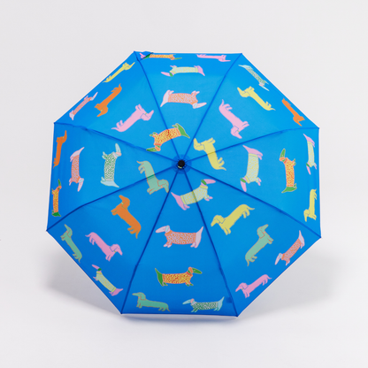 Dogs in Blue Dachshund Eco-friendly Duckhead Umbrella