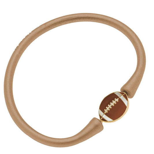 Enamel Football Silicone Bali Bracelet
