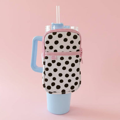 Water Bottle Backpack - Brown Polka Dots *new & improved*