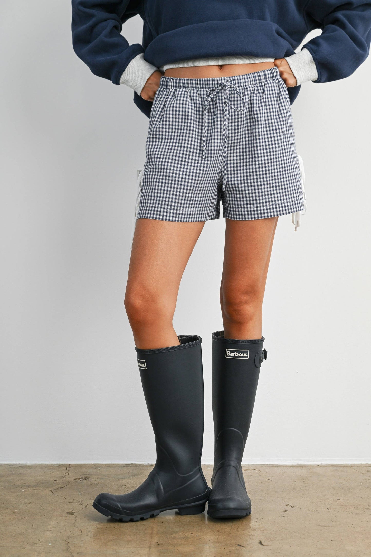 Women's Gingham Tie-Side Shorts