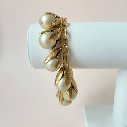 The Classic Bead Cap Bracelet - Matte Pearl Color Options