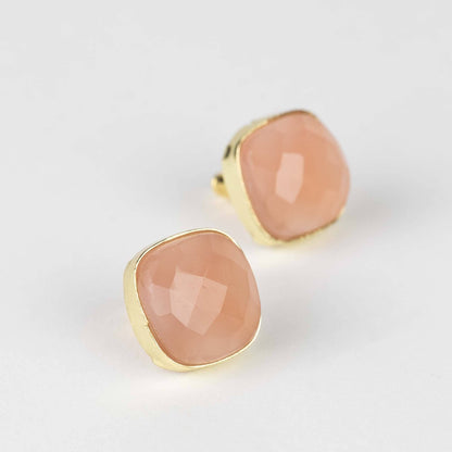 Rose Onyx Stud Earrings