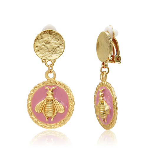 ColorPop Bee Clip-on Earrings - 24K Gold Plated