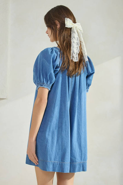 Washed Denim Romper