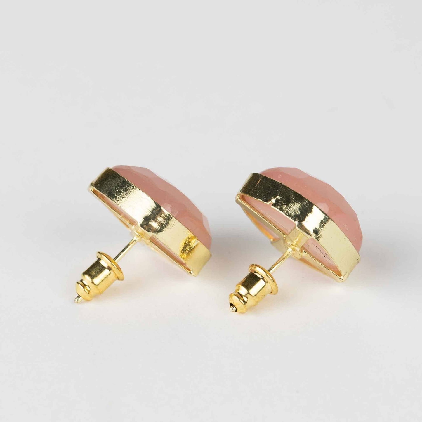 Rose Onyx Stud Earrings