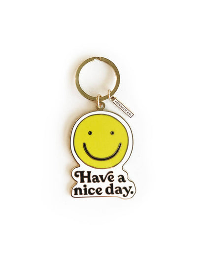 Smiley Enamel Keychain