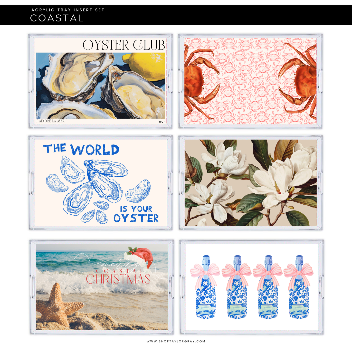 Taylor Gray COASTAL insert set of 10