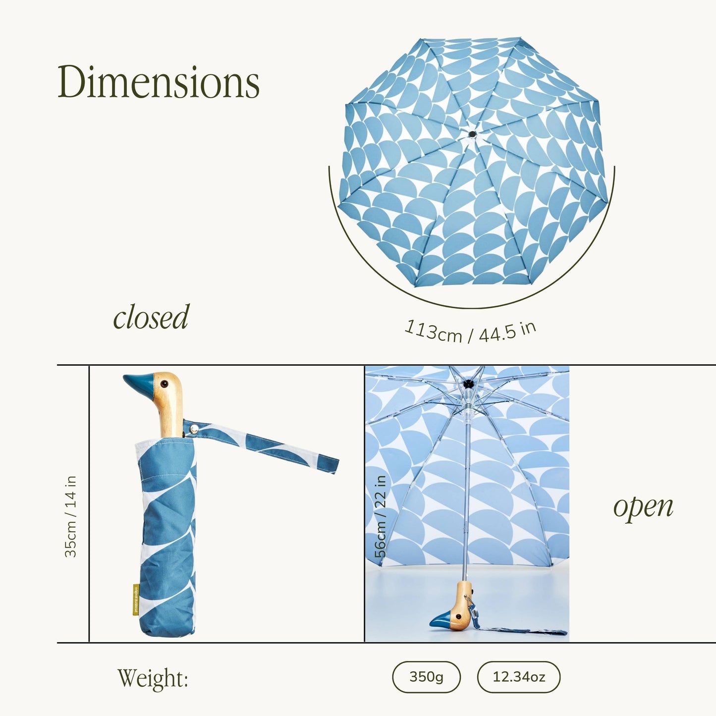 Original Duckhead Denim Moon Pattern Eco-Friendly Duckhead Umbrella
